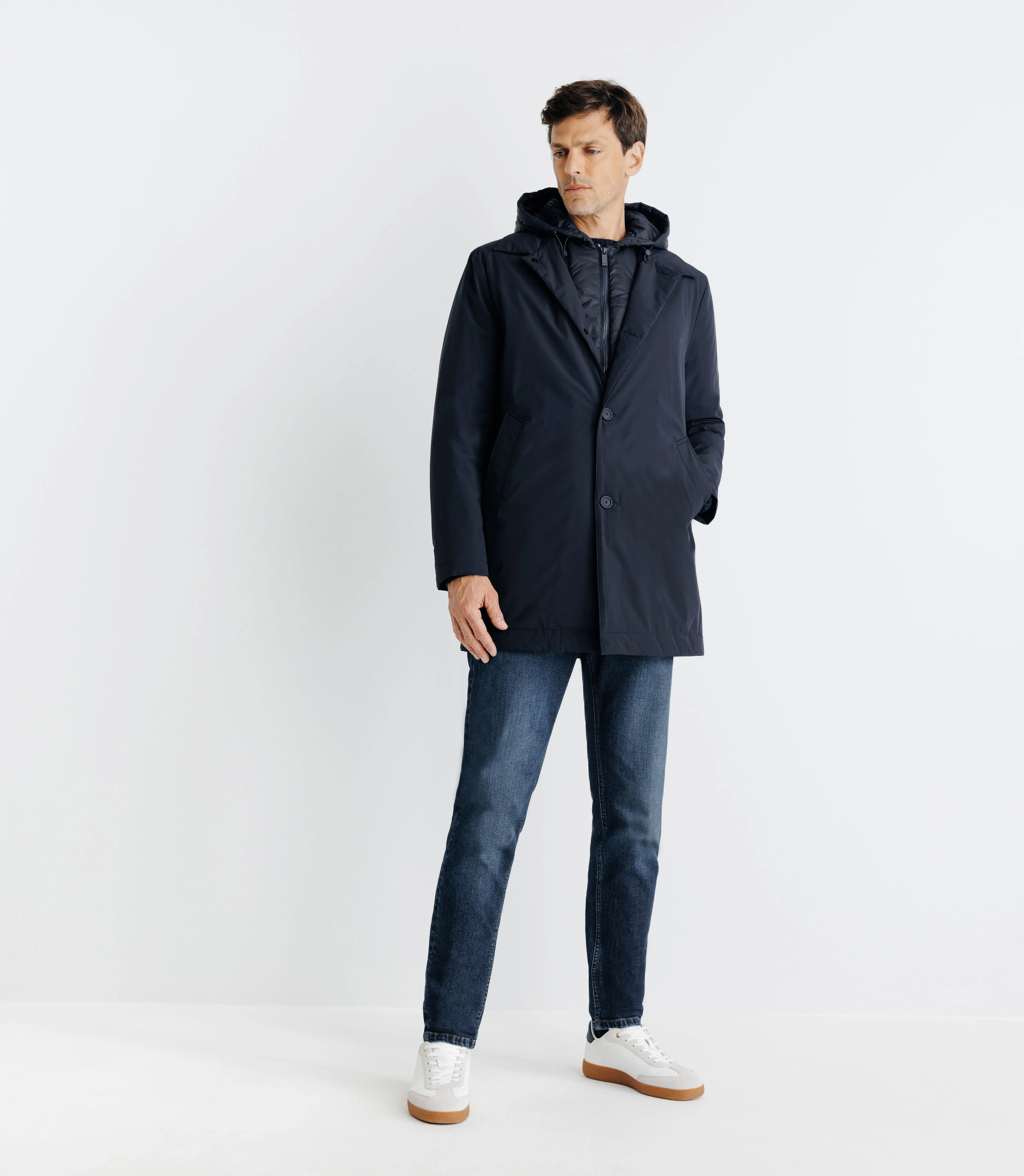 Manteau coupe-vent marine
