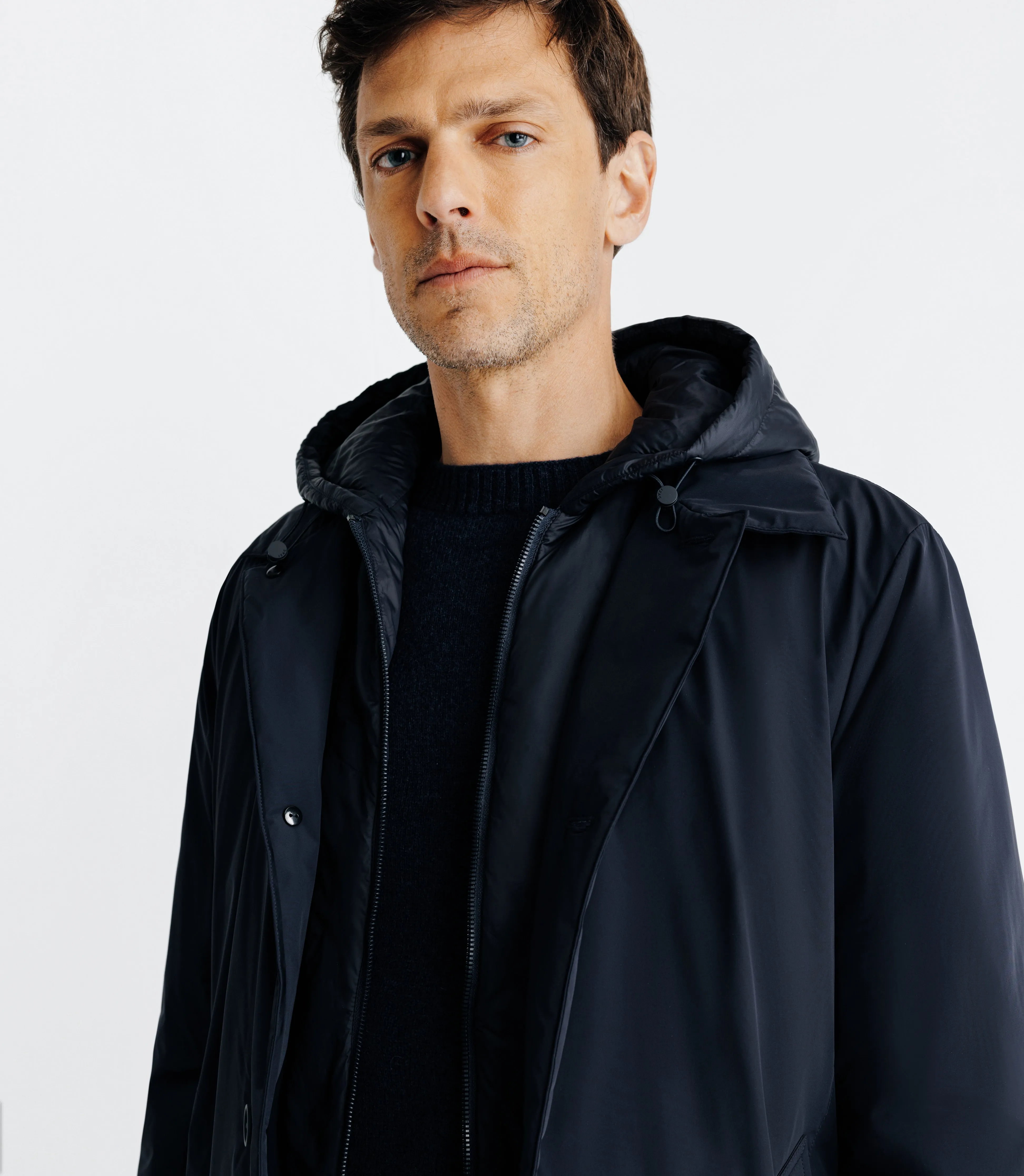 Manteau coupe-vent marine
