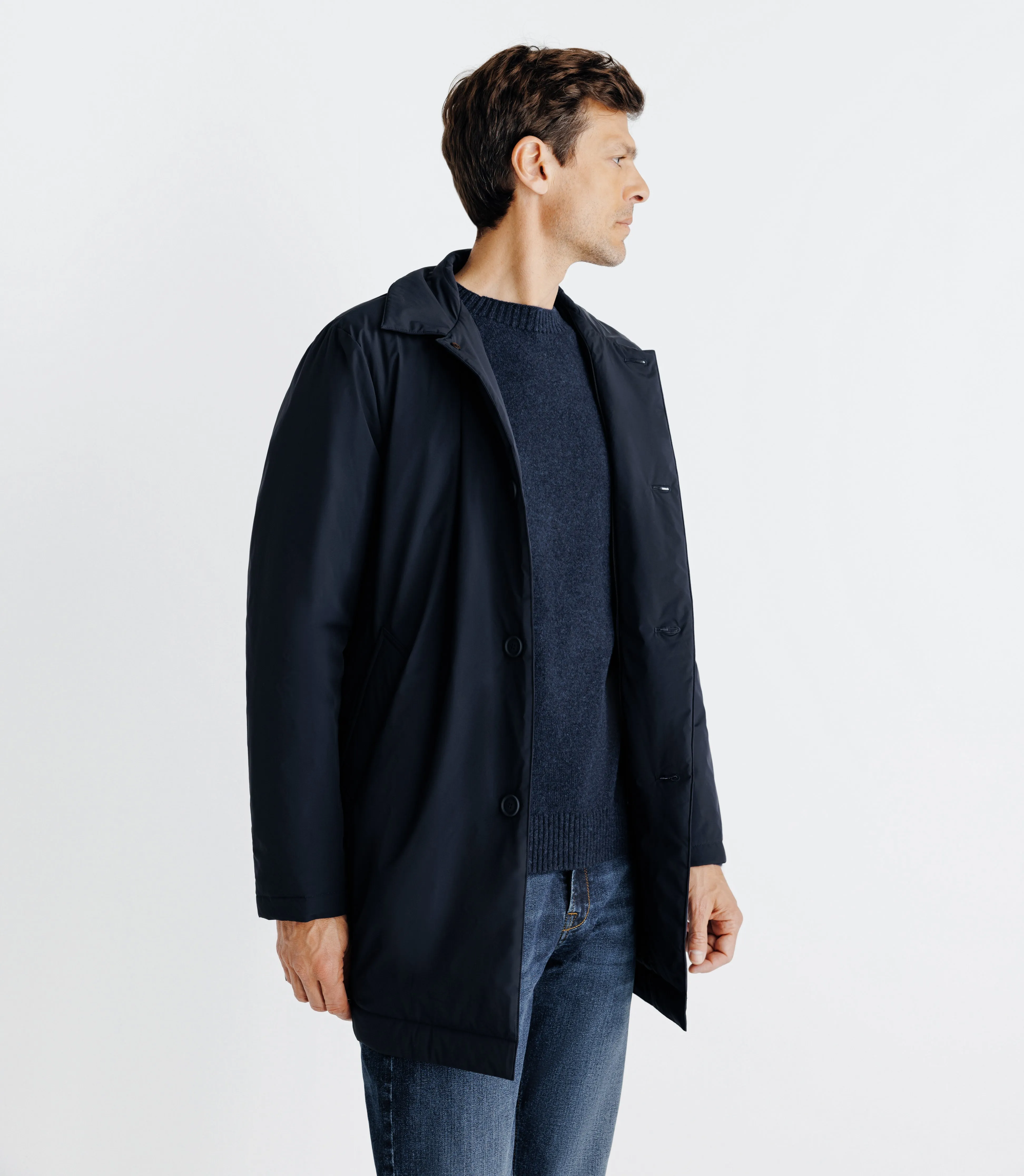 Manteau coupe-vent marine